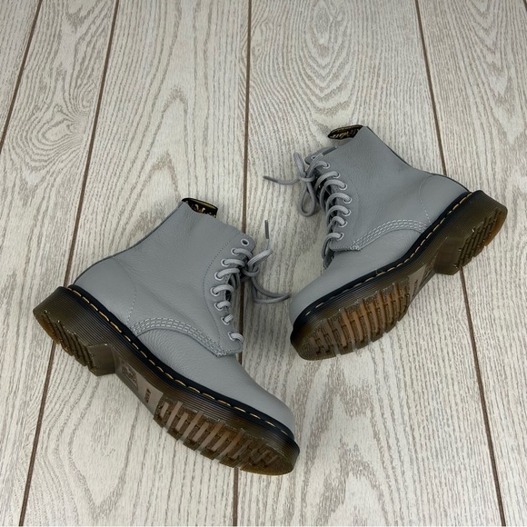 Dr. Marten's 1460 Pascal Virginia Leather Boots L6/EUR37 Zinc Grey $170 - Picture 6 of 10